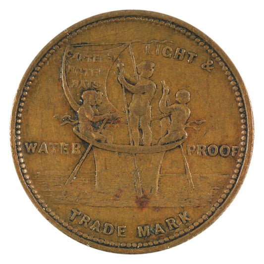 1820-1870 George Carter Great Hatter Old Kent Rd. London Merchant Check Half Penny Token