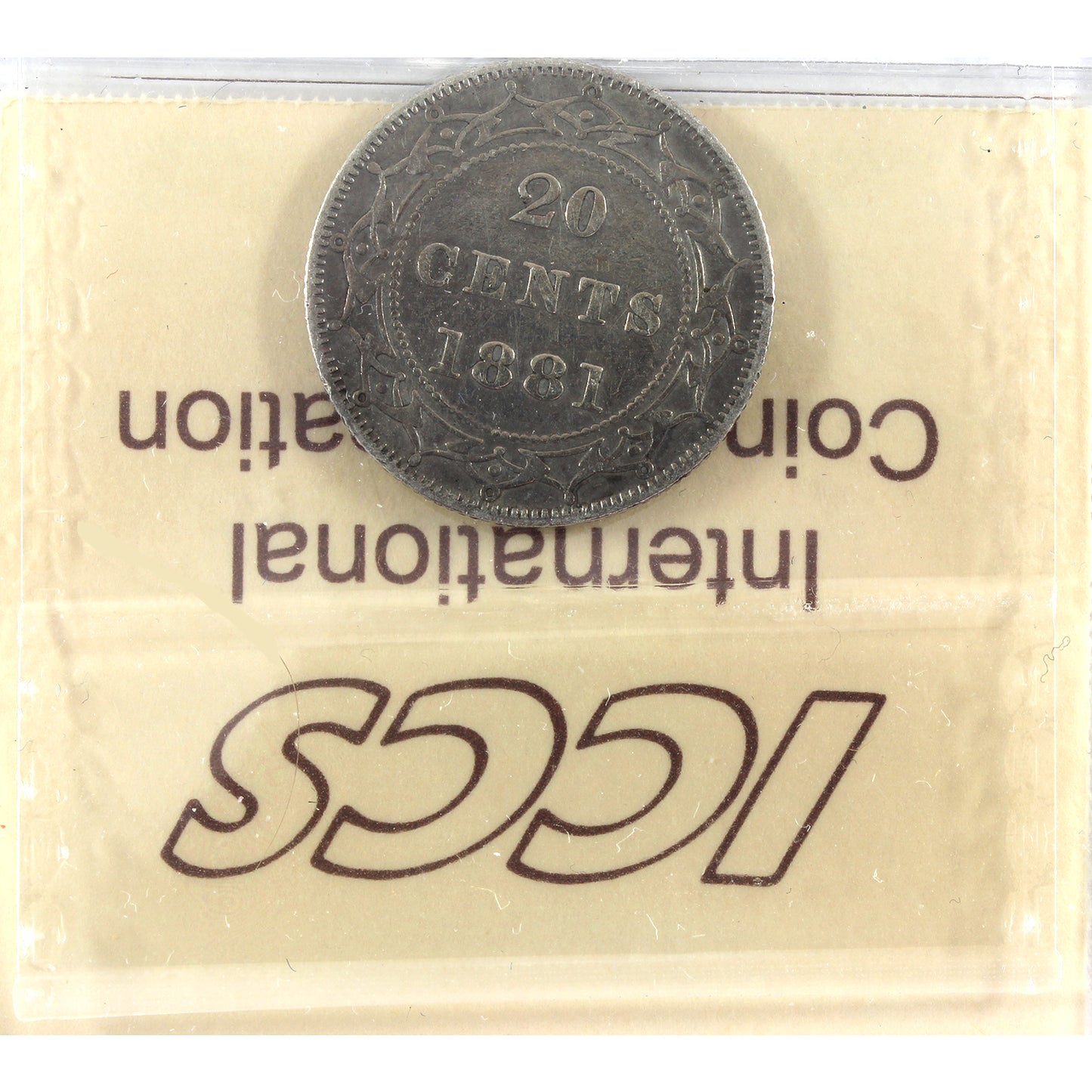 1881 Newfoundland 20-cents ICCS Certified VF20 cleaned