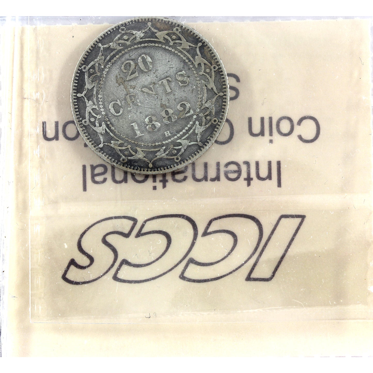 1882H Newfoundland 20-cents ICCS Certified VF15 residue