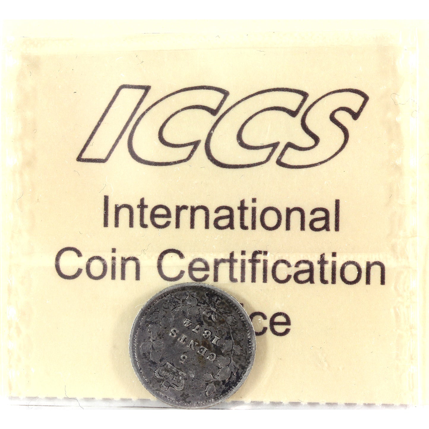 1874H Crosslet 4 Canada 5-cents ICCS Certified VF30 (toned)