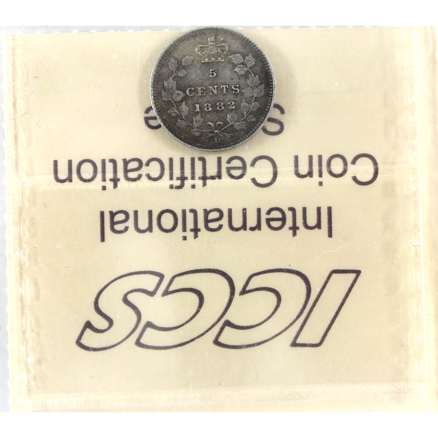 1882H Canada 5-cents ICCS Certified EF40 (toned)