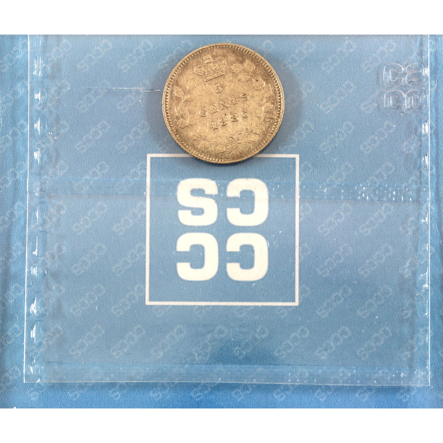 1886 Large 6 Canada 5-cents CCCS Certified VF30 (cleaned)