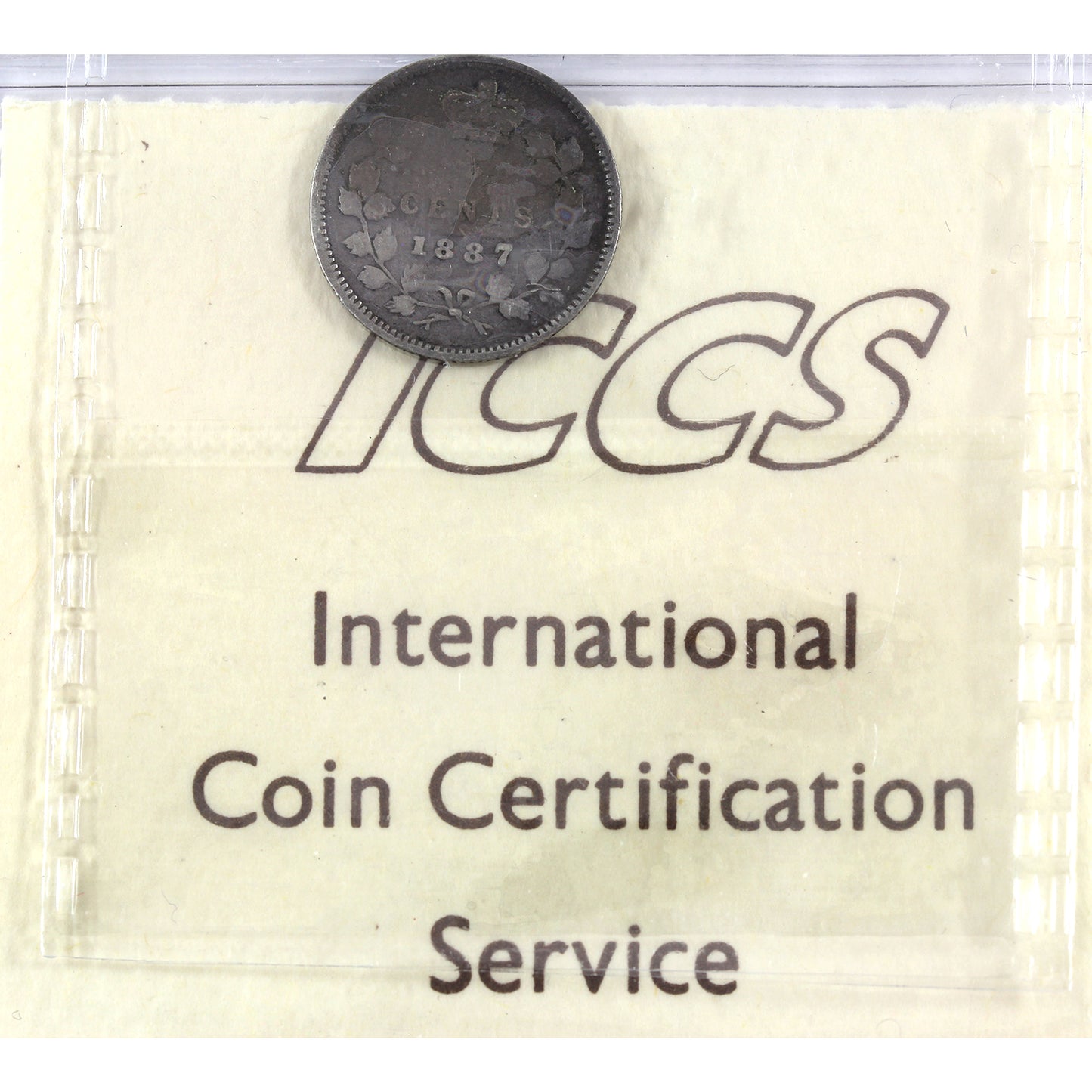 1887 Canada 5-cents ICCS Certified VG8 (toned)