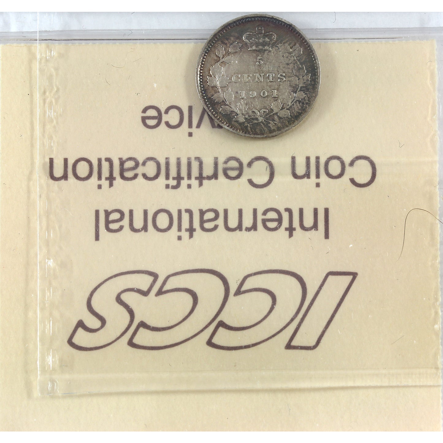 1901 Canada 5-cents ICCS Certified VF30 (toned)
