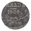 1909 Round Leaves, Bow Tie Canada 5-cents ICCS Certified EF40 (toned)