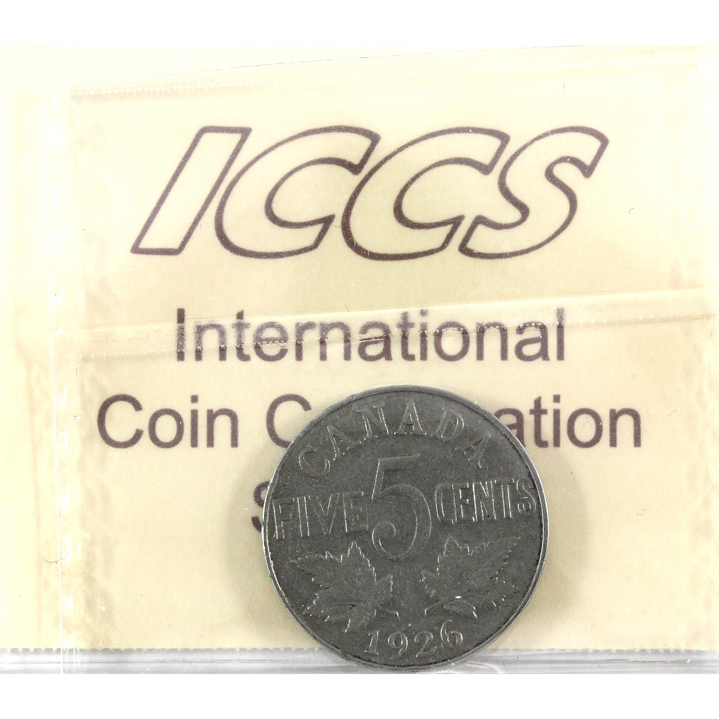 1926 Far 6 Canada 5-cents ICCS Certified VG8 (scratch)