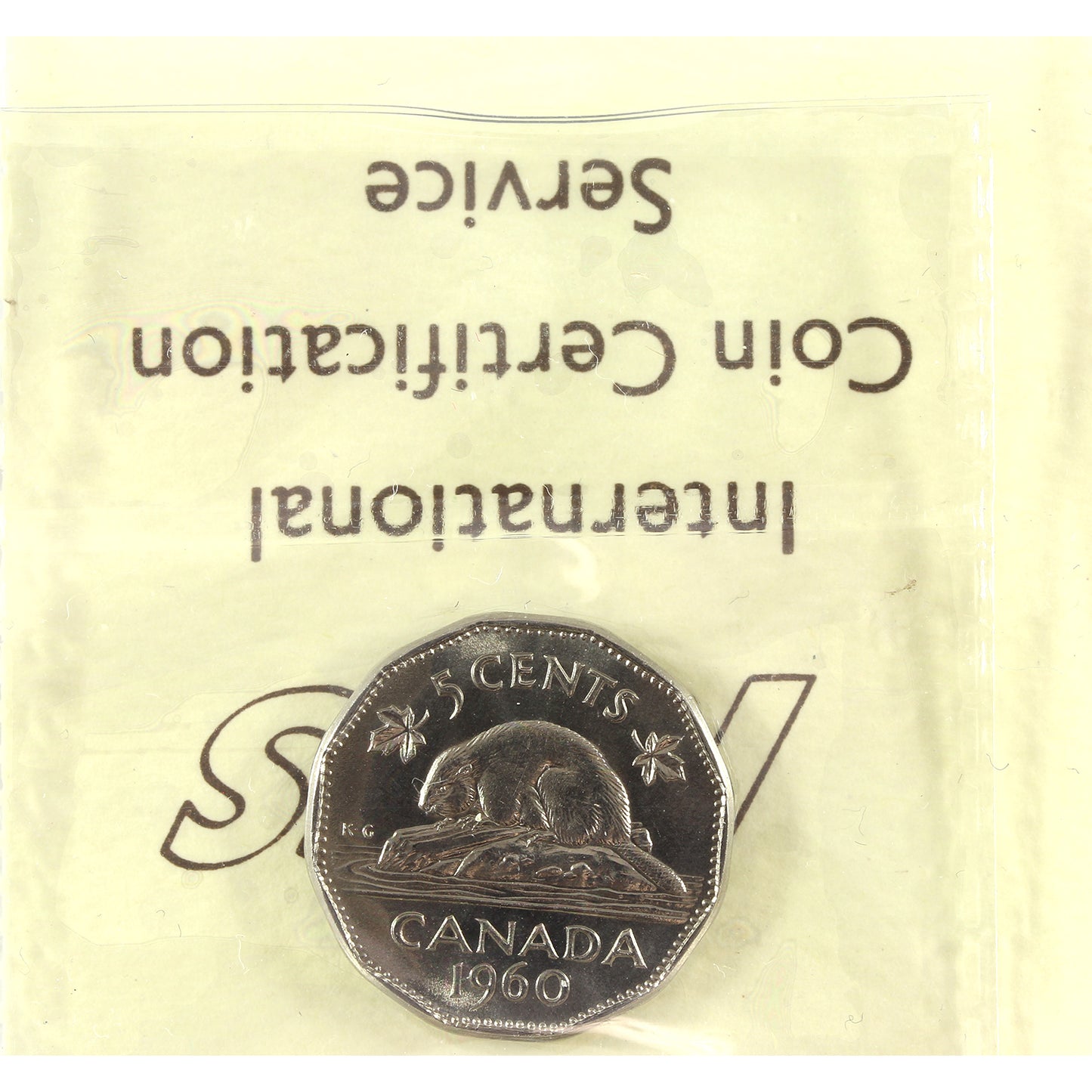 1960 Double 19 Canada 5-cents ICCS Certified MS64