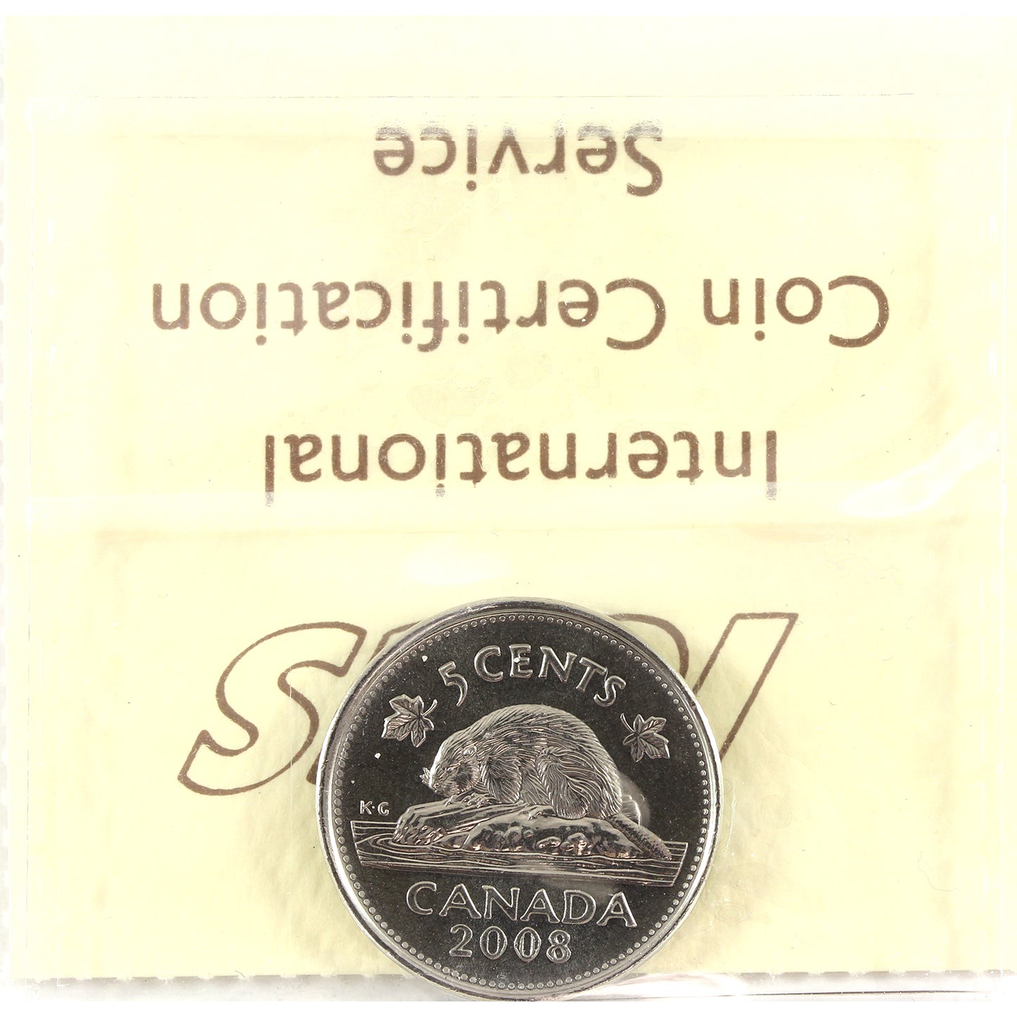 2008 Double 008 Canada 5-cents ICCS Certified MS64