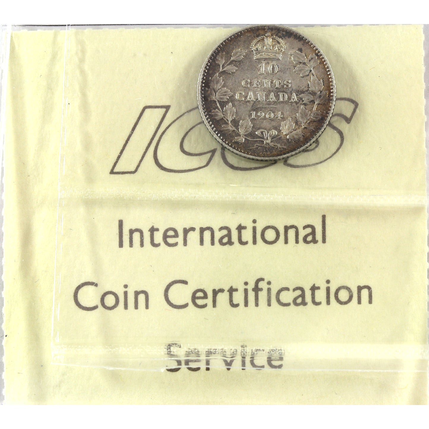 1904 Canada 10-cents ICCS Certified EF40 (toned)