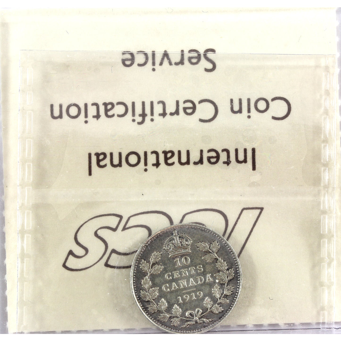 1919 Canada 10-cents ICCS Certified AU50 (polished)