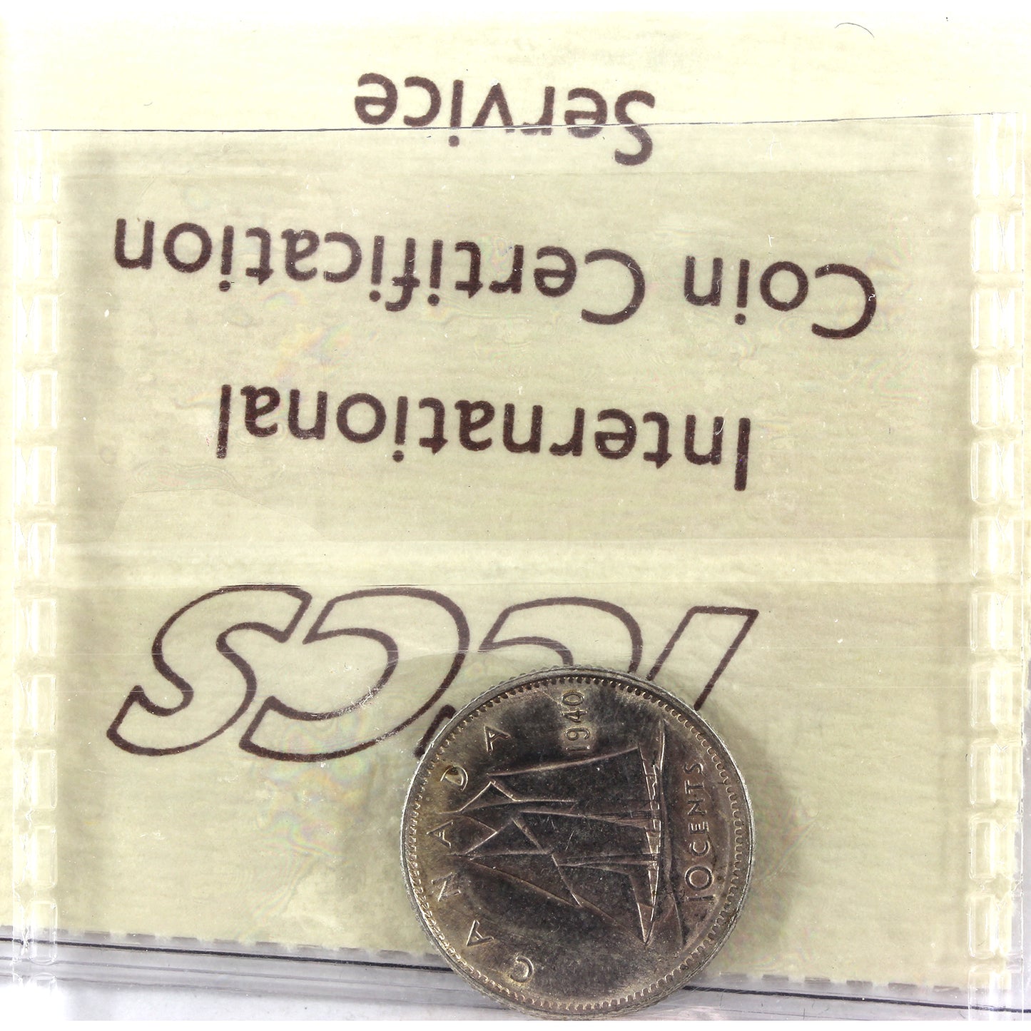 1940 Reengraved 194 Canada 10-cents ICCS Certified AU55