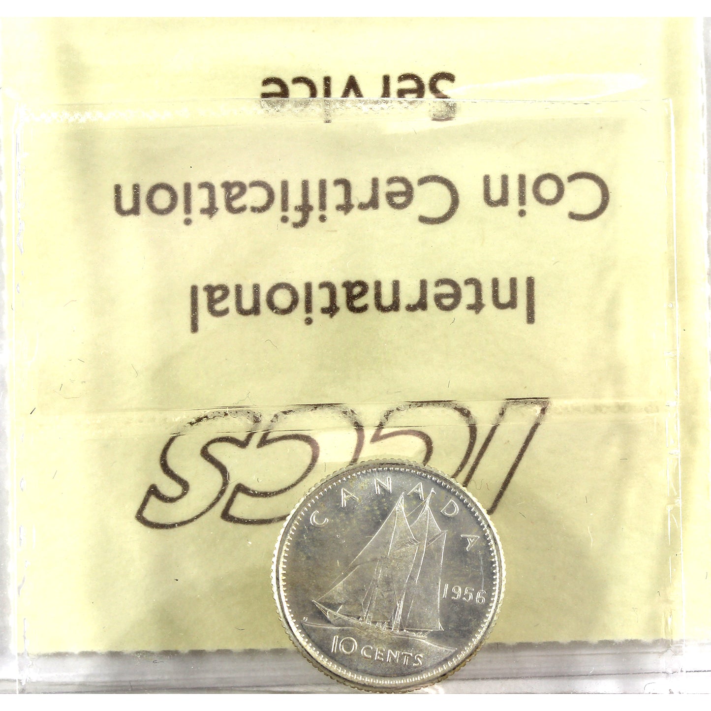 1956 Canaada 10-cents ICCS Certified MS65 (toned)