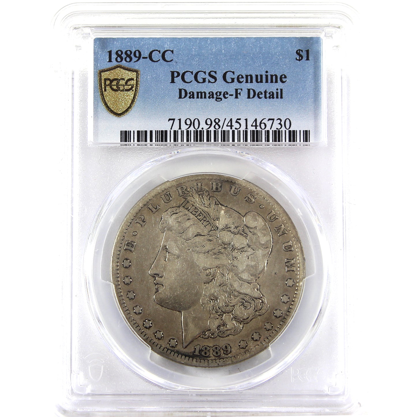 1889CC USA Dollar PCGS Certified F-Detail (Damage)