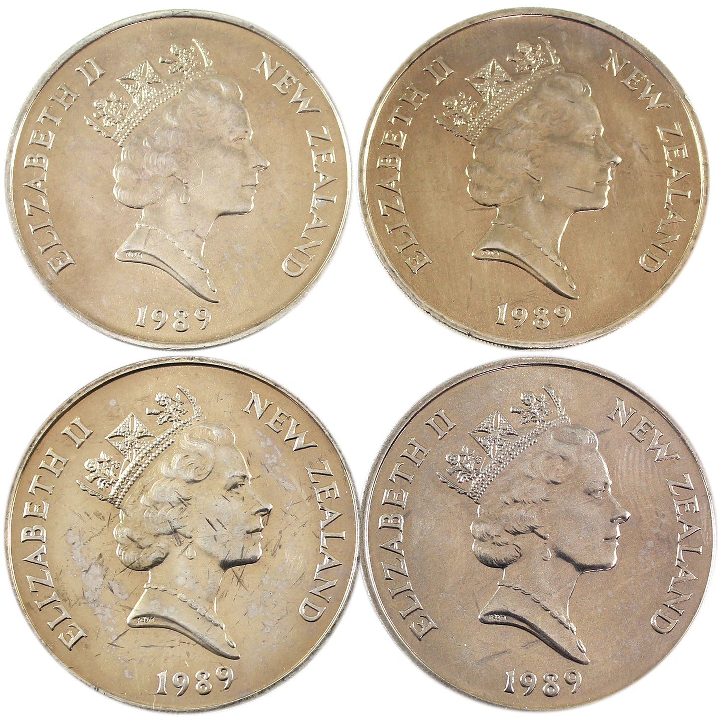 Lot of 4x 1989 New Zealand $1 Commonwealth Games, Auckland Commemoratives (all different)