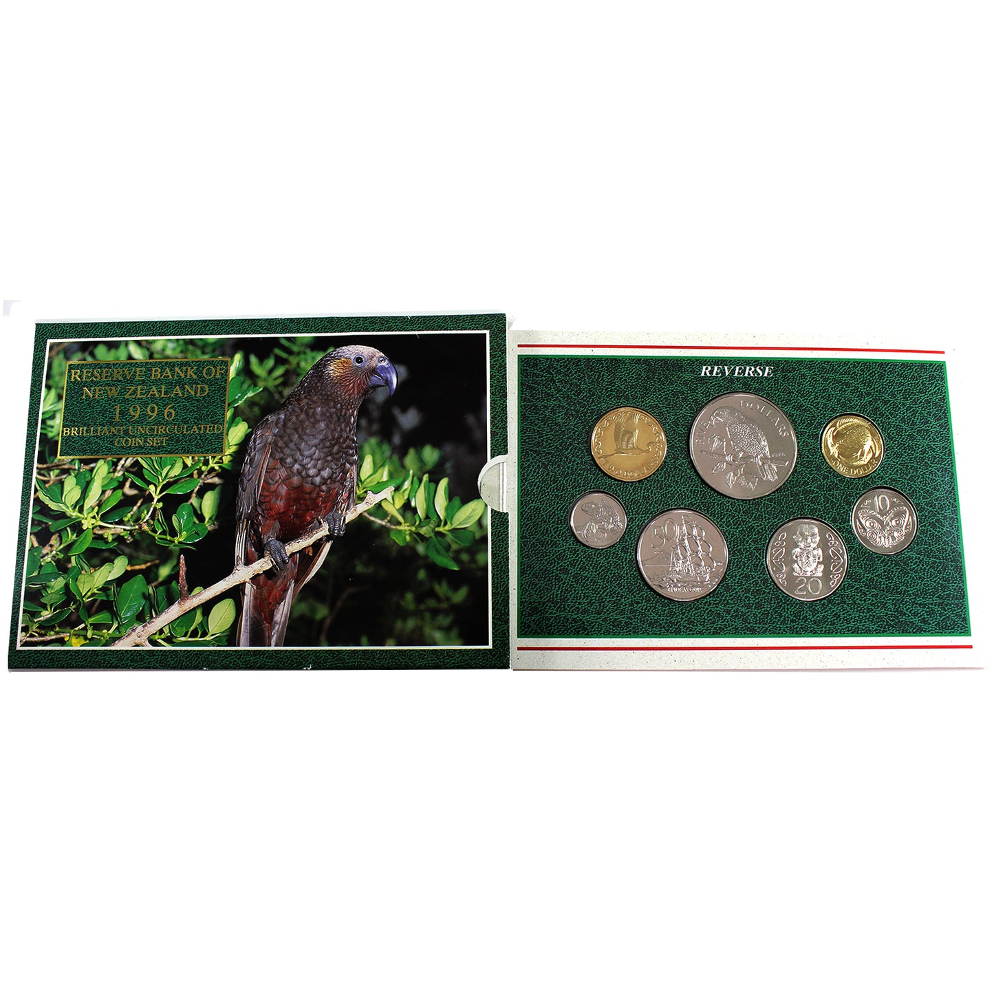 1996 New Zealand Reserve Bank Brilliant Uncirculated Coin Set (light wear)