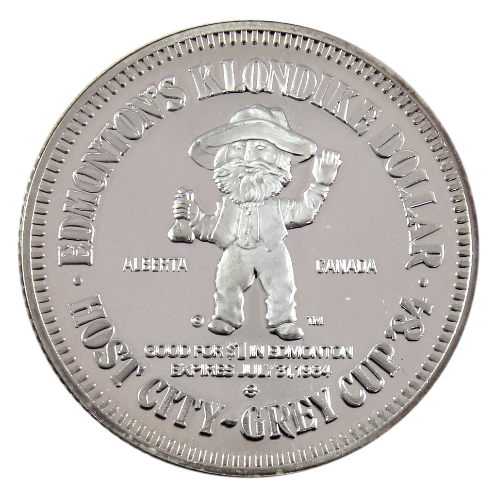 1984 Edmonton, AB Klondike Dollar - Sourdough River Rafting .999 Silver Proof (No Tax)