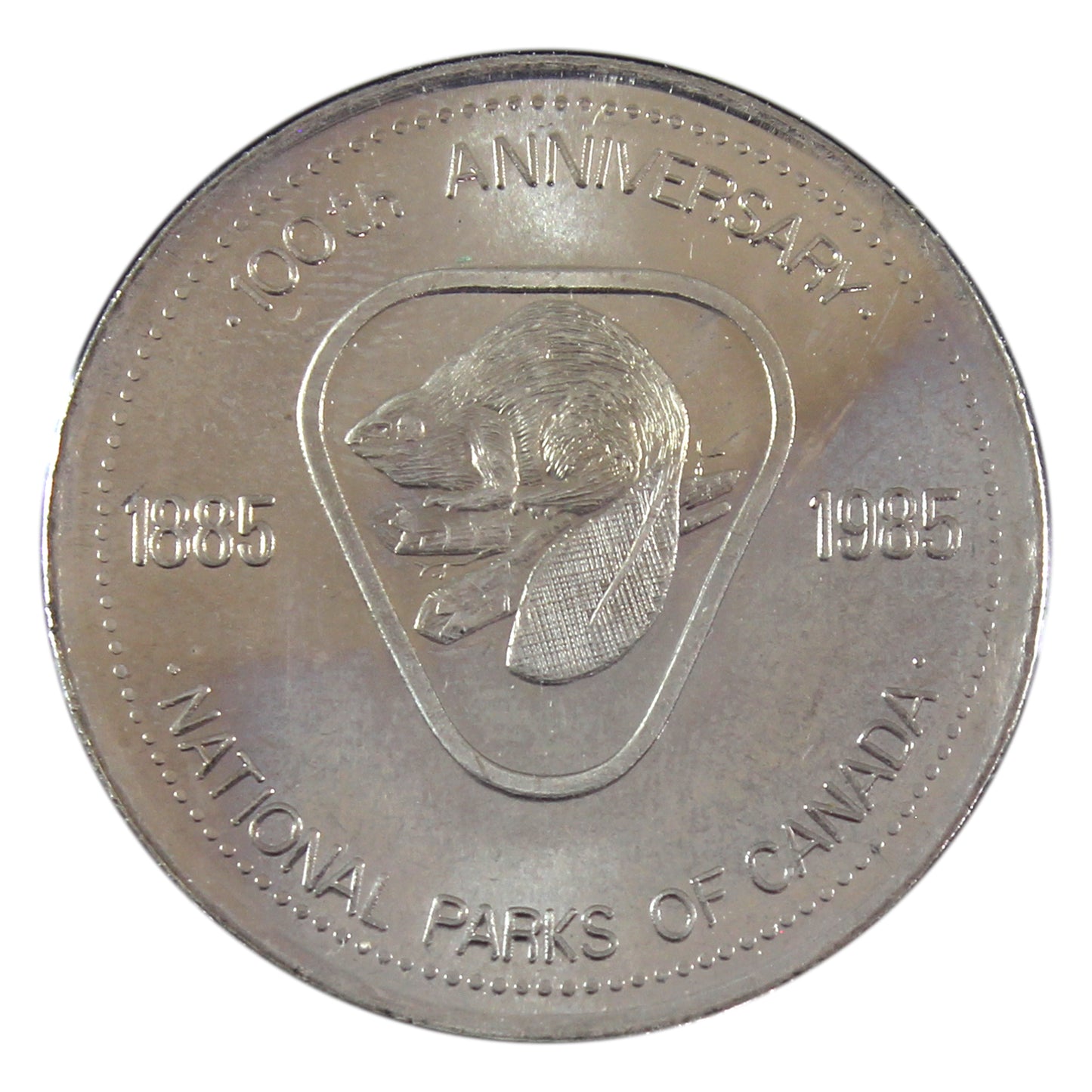 1985 Jasper, AB 100th Anniversary of National Parks Souvenir Trade Dollar Token