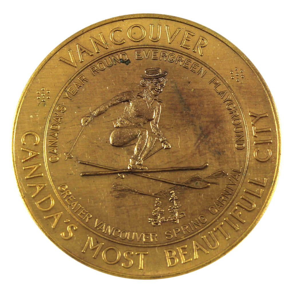 1965 Vancouver, BC Canada's Most Beautiful City 1st Spring Carnival Souvenir Coin