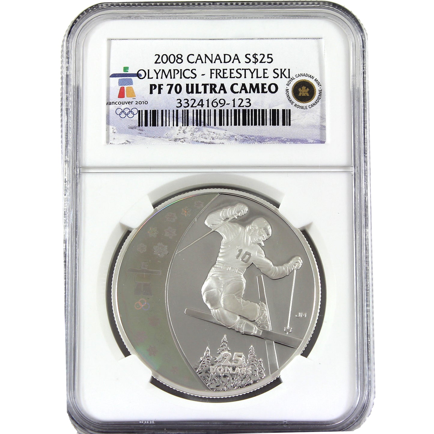 2008 Canada $25 Olympic Freestyle Skiing NGC Certified PF70 Ultra Cameo