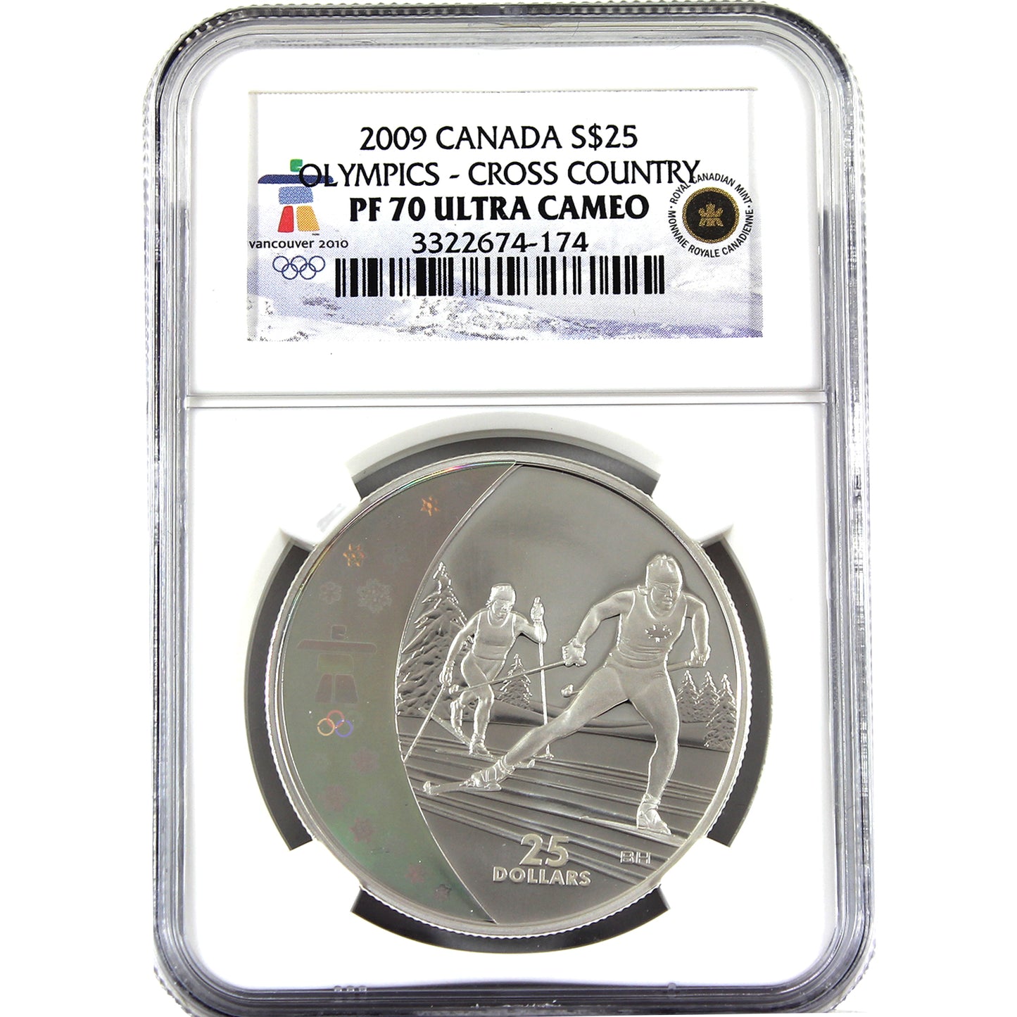 2009 Canada $25 Olympic Cross Country Skiing NGC Certified PF70 Ultra Cameo