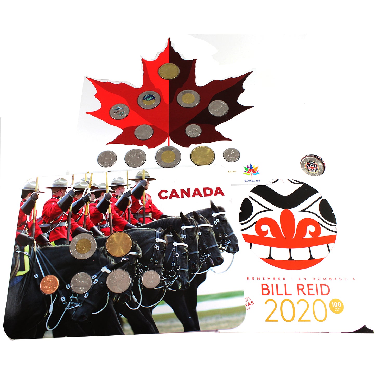 Lot of 3x 2010-2020 Canada Coin Collections (impaired) 3pcs