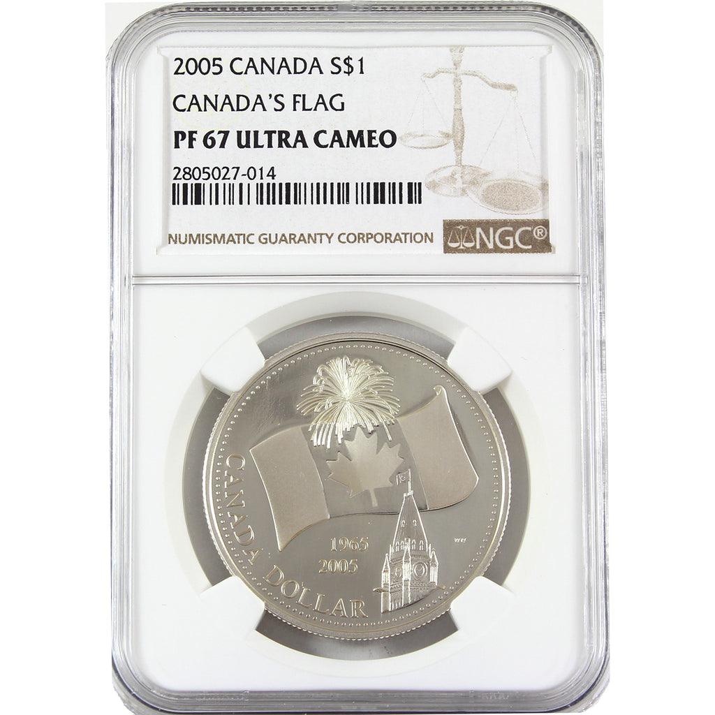 2005 Canada 40th Anniversary of the National Flag NGC Certified PF67 Ultra Cameo (No Tax)
