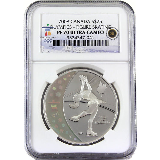 2008 Canada $25 Olympic Figure Skating NGC Certified PF70 Ultra Cameo