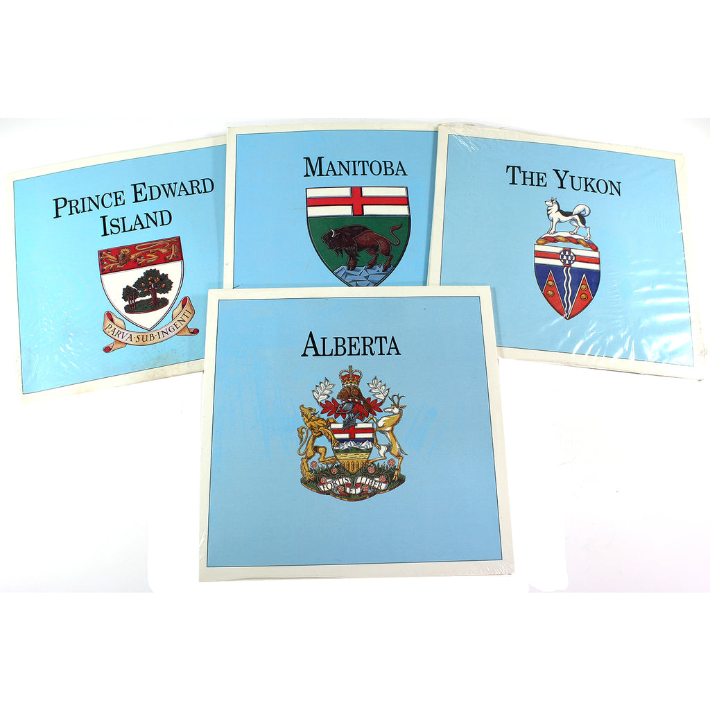 Lot of 4x 1992 Canada 125 Provincial 25-cents in Information Booklets, 4 pcs