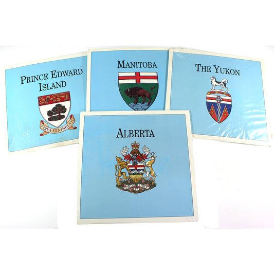 Lot of 4x 1992 Canada 125 Provincial 25-cents in Information Booklets, 4 pcs