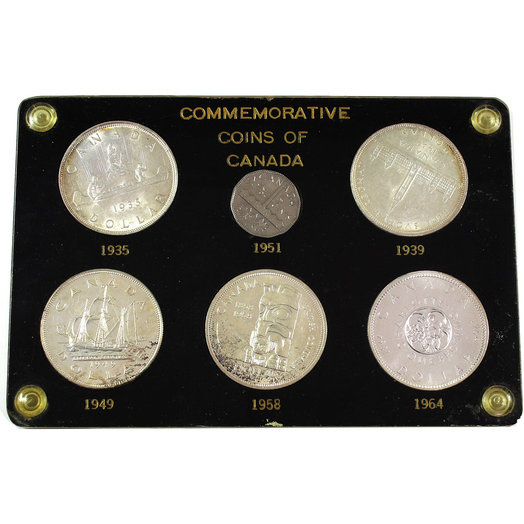 1935-1964 Commemorative Coins of Canada 6-coin Set in Screw-Lock Case