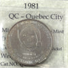 1981 Dollar de Carnaval de Quebec $2 Trade Token: Chateau Frontenac