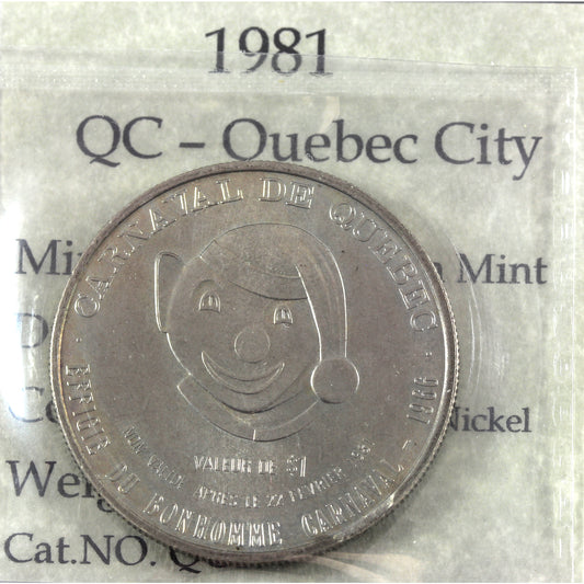 1981 Dollar de Carnaval de Quebec $2 Trade Token: Chateau Frontenac