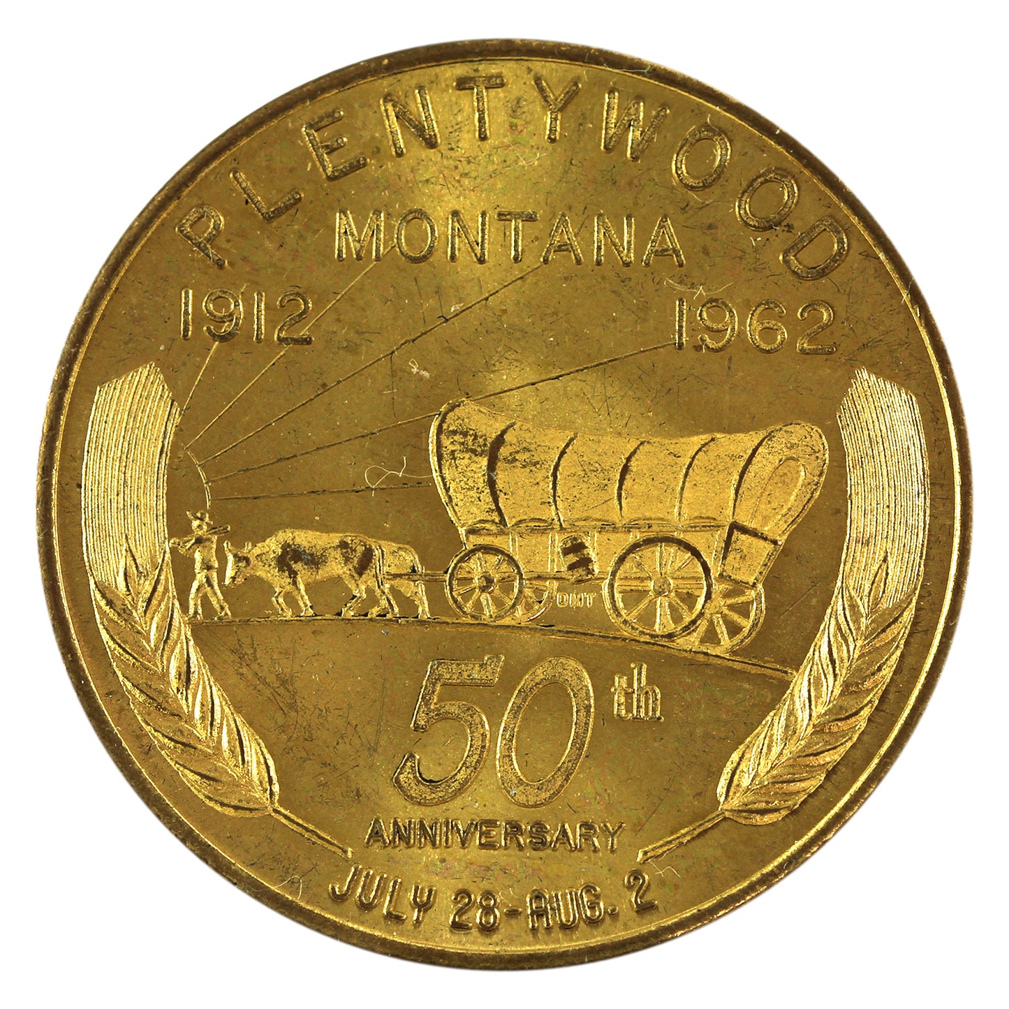 1962 Plentywood, Montana 50th Anniversary 50-cent Trade Token