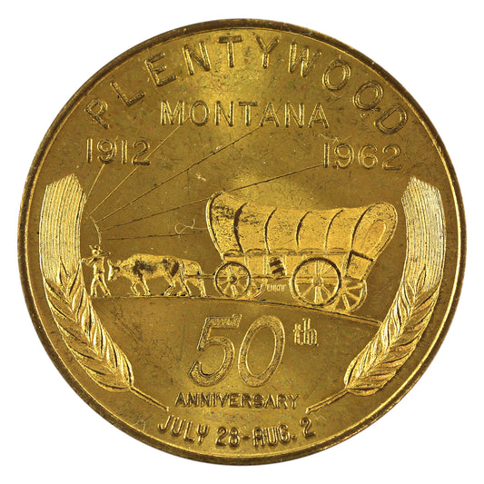 1962 Plentywood, Montana 50th Anniversary 50-cent Trade Token