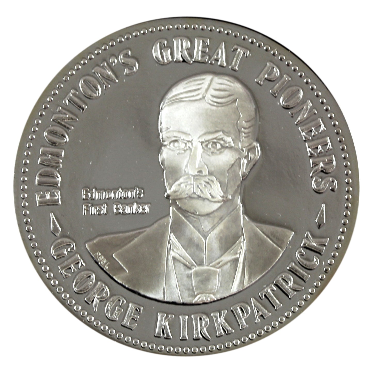 1982 Edmonton George Kirkpatrick .999 Silver Klondike Dollar Token (No Tax) (Toned)