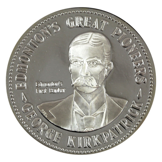 1982 Edmonton George Kirkpatrick .999 Silver Klondike Dollar Token (No Tax) (Toned)
