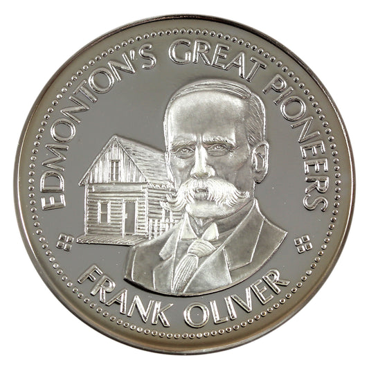 1980 Edmonton's Pioneers Frank Oliver .999 Silver Proof Klondike Dollar Token (No Tax)