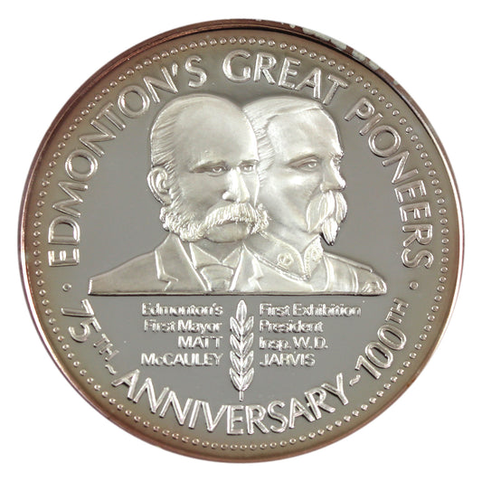 1979 Edmonton McCauley & Jarvis .999 Silver Proof Klondike $1 Token (No Tax) (Toned)
