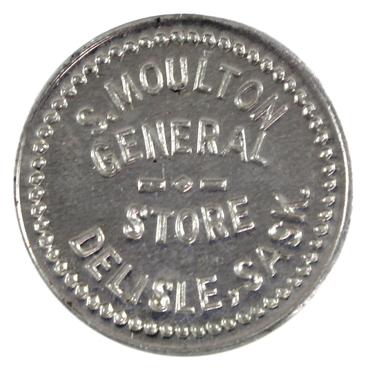 Delisle, SK, S. Moulton General Store 1-cent Merchant Token