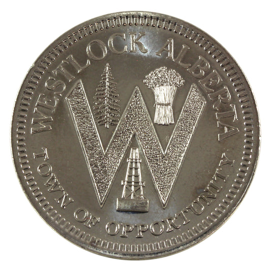 1983 Westlock, AB, Westlock Wolves Hockey Champions Trade Dollar Token