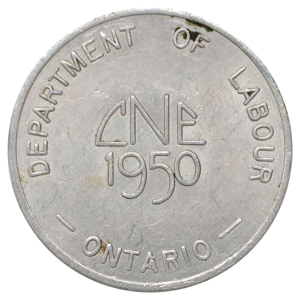 1950 Toronto, ON, Canadian National Exhibition Department of Labour Aluminum Token