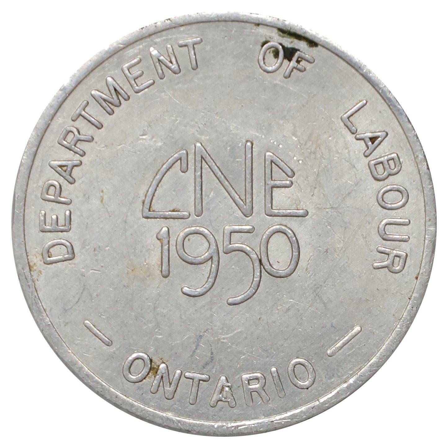1950 Toronto, ON, Canadian National Exhibition Department of Labour Aluminum Token