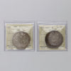 Pair of 1880 & 1883 USA Morgan Dollars ICCS Certified F12 & VF20, 2pcs