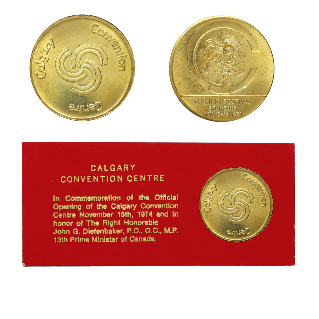 1974 Alberta Official Opening of the Calgary Convention Centre Souvenir Token (weak glue)