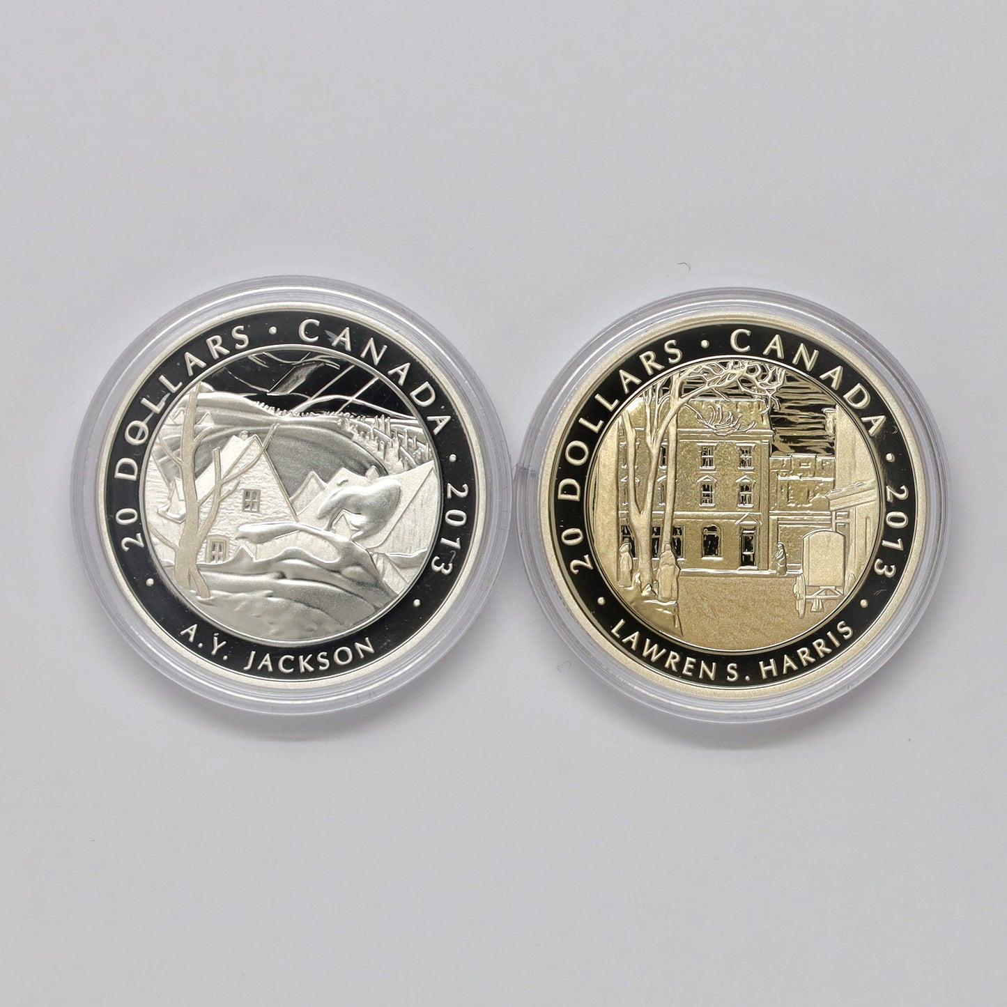 Pair of 2013 Canada $20 Group of Seven Fine Silver, 2pcs (No Tax) Coins Only, Issues