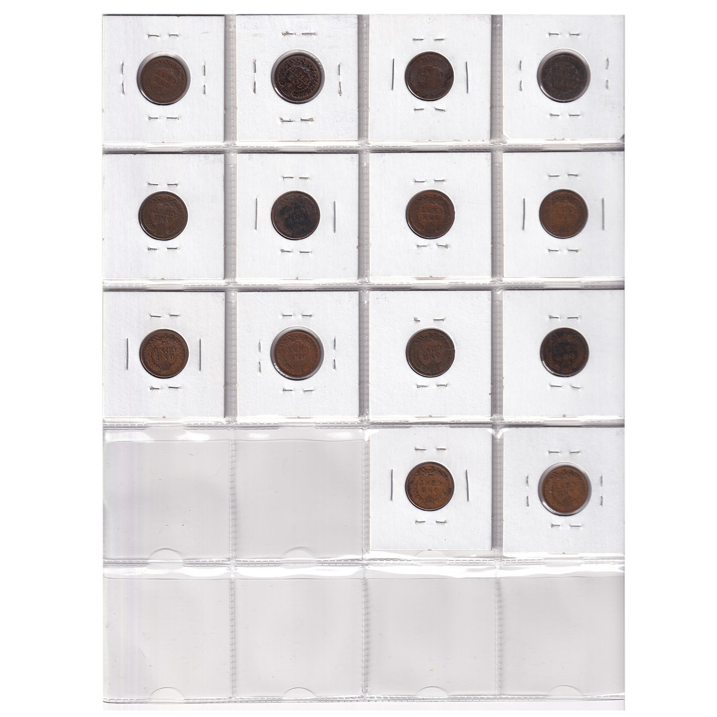 Group Lot of 14x 1859-1906 USA Cents, 14pcs