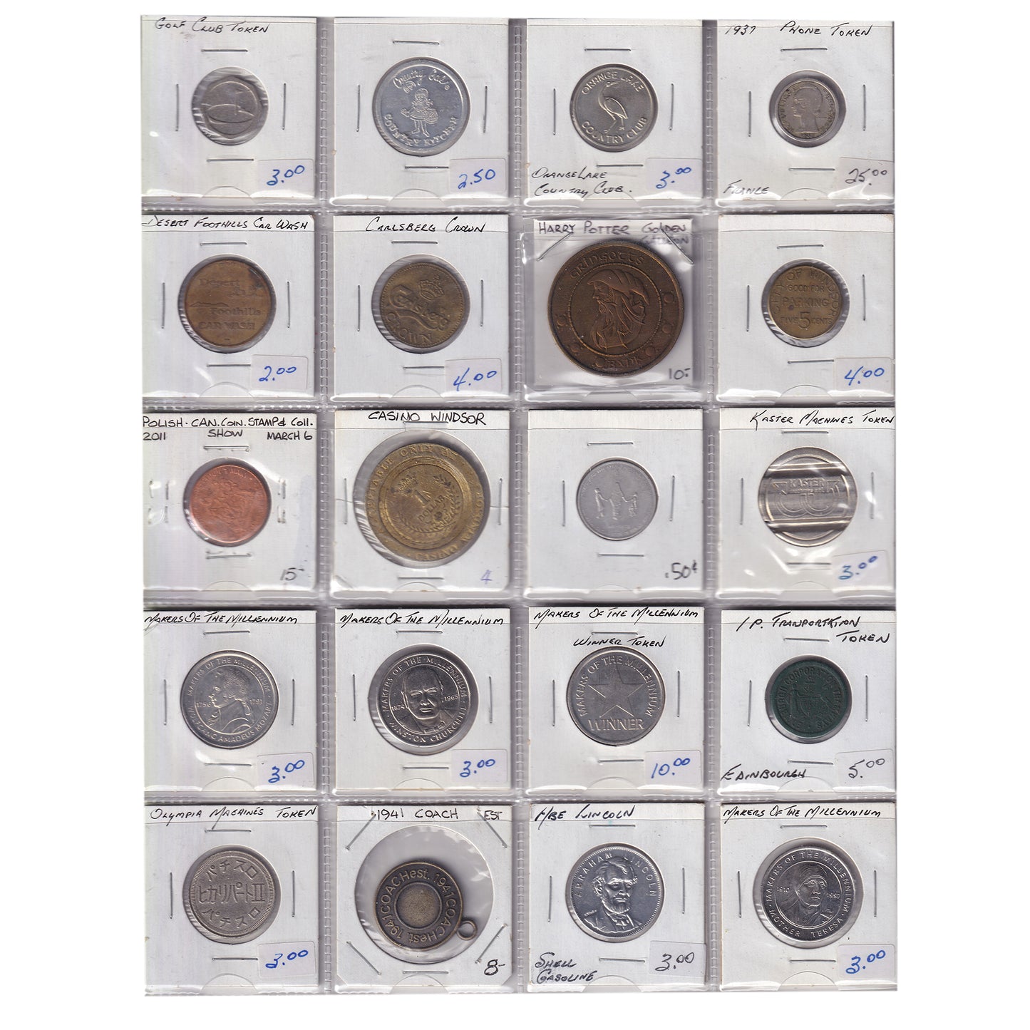 Group Lot of 59x Assorted Tokens! Casino, arcade, phone, transportation, and more! 59pcs
