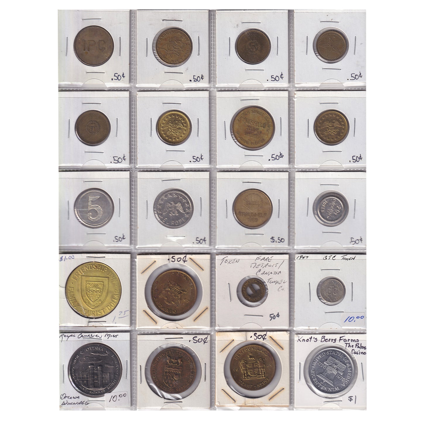 Group Lot of 59x Assorted Tokens! Casino, arcade, phone, transportation, and more! 59pcs