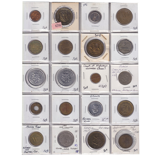 Group Lot of 60x Assorted Tokens! Arcade, parking, souvenir, and more! 60pcs