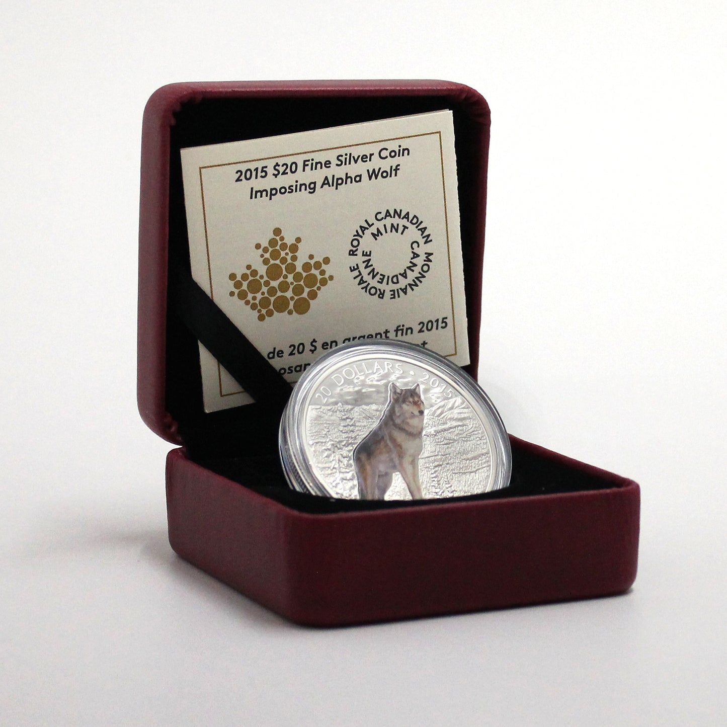 2015 Canada $20 Imposing Alpha Wolf Fine Silver Coin with Greeting Card (No Tax) issues